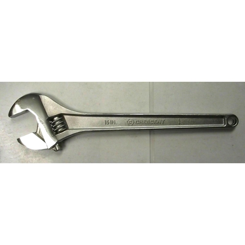Crescent AC215BK 15" Tapered Handle Adjustable Wrench, Chrome Finish