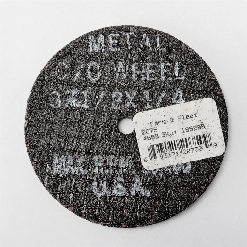 Farm & Fleet 2075/4683 Metal Cut Off Wheel  3" x1/8" x 1/4" USA