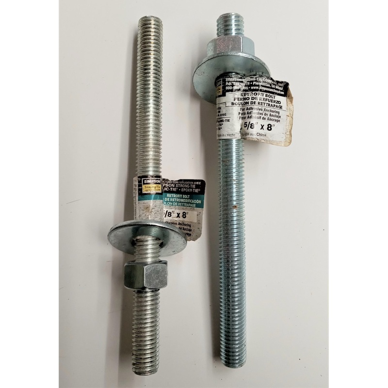 Simpson RFB#5X8-R Retrofit Bolt 5/8" x 8" 2pcs