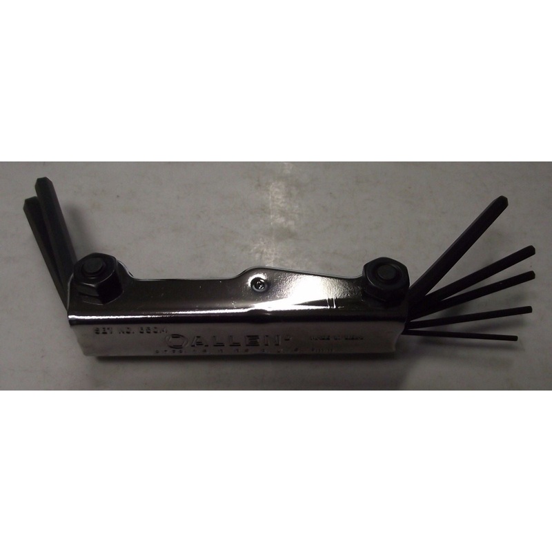 Allen 56070 650M 7-Piece Metric Fold Up Key Set 1.5MM To 6MM USA CHROME