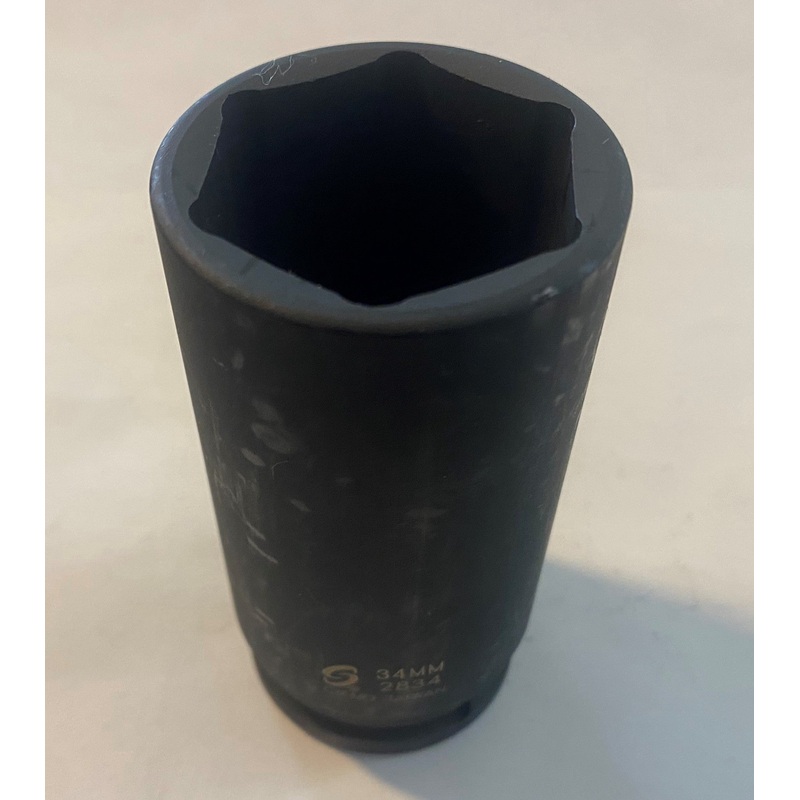 Sunex 2834 1/2-Inch Drive 34-mm Deep Spindle Nut Impact Socket