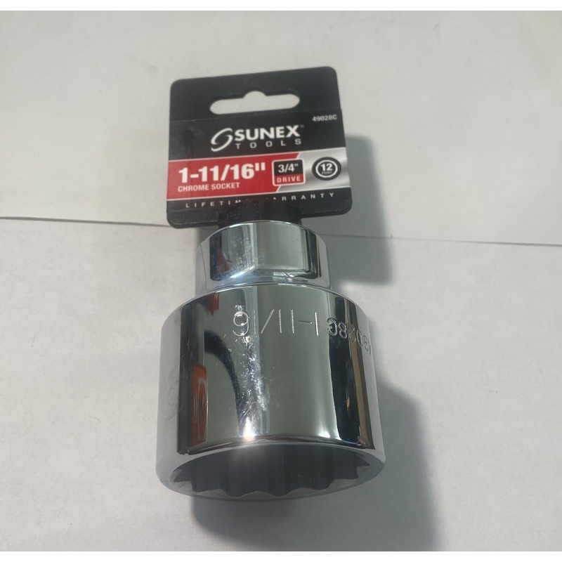 Sunex 49028C 3/4" Drive 1-11/16" 12 Point Socket
