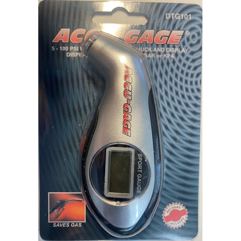 Accu-Gage DTG101 5-100 PSI Pressure Gauge With Illuminated Chuck