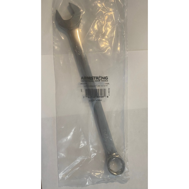 ARMSTRONG 25-326 13/16" COMBINATION WRENCH FULL POLISH 6 POINT USA