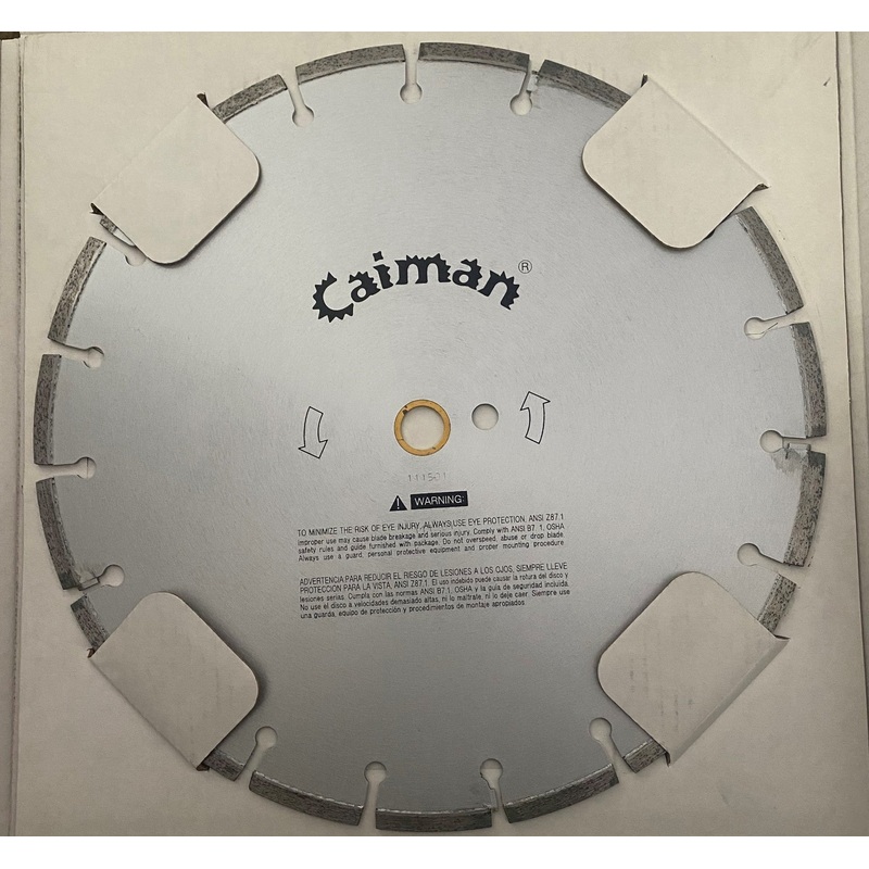 Caiman 17112 Premium Grade 11-7/8" 3/4"-1" Arbor Diamond Segmented Saw Blade