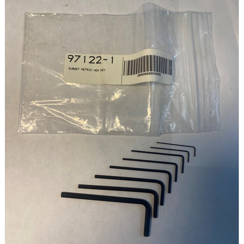 Proto 97122-1 8pc Metric Short Allen Wrench Set, Mini Hex L-Keys 0.7mm to 4.0mm