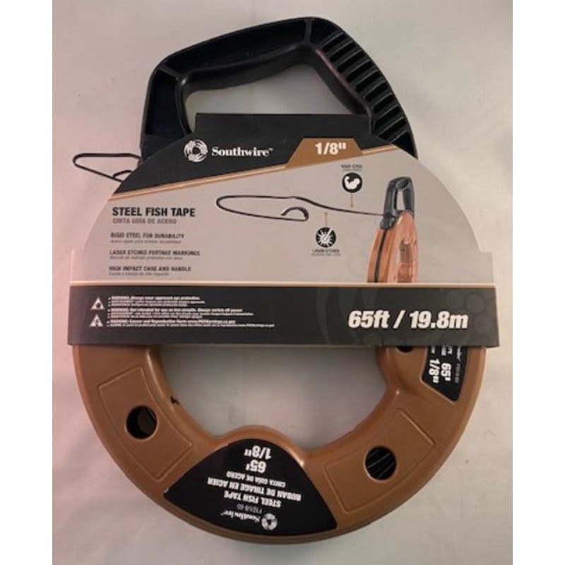 Southwire Tools & Equipment FTS1/8-65 Flat Steel Fish Tape 1/8-Inch Wide