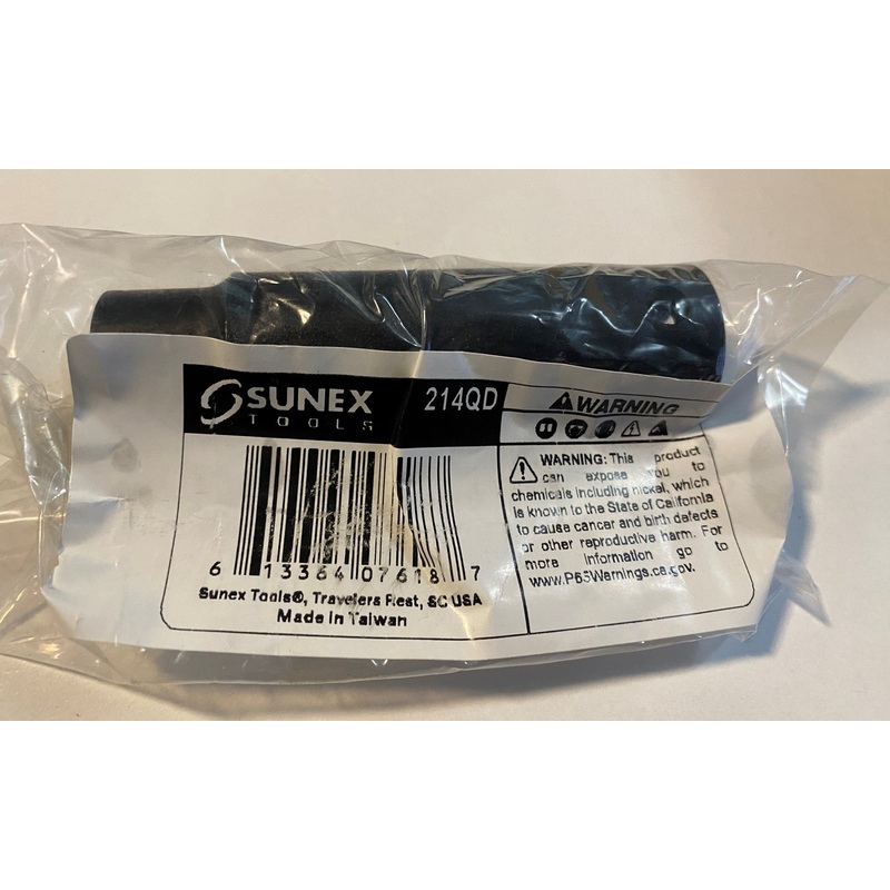 Sunex 214QD 7/16" Deep Impact Socket - 1/2" Drive - 8 Point - 3" Length