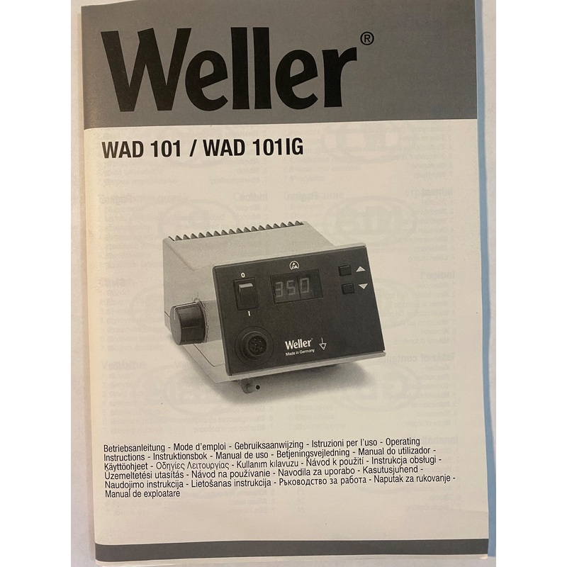 WAD101 ESD-Safe Digital Hot Air Station 230V Germany