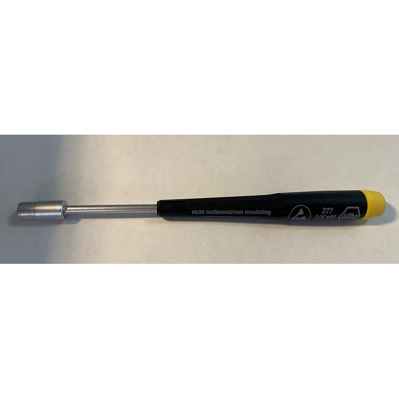 Wiha 27715 Screwdriver, Hex, Precision, 1/4" Drive 60mm Blade, ESD Safe Germany
