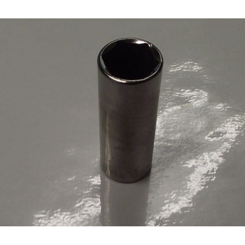 ALLEN 11168 18mm Deep Chrome Hand Socket, 3/8" Drive 6-point USA