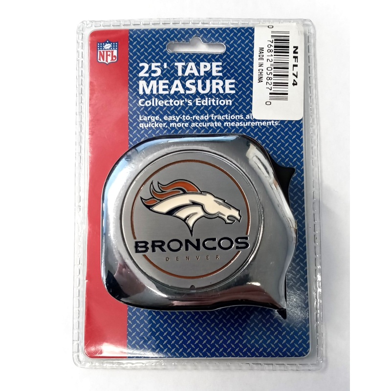 NFL74 Denver Broncos 1" x 25' Tape Measure Collector's Edition