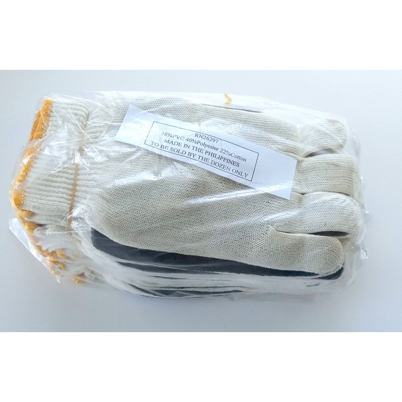 RN26297 Thin Knit Work Gloves Cotton/Polyester (12 Pairs)