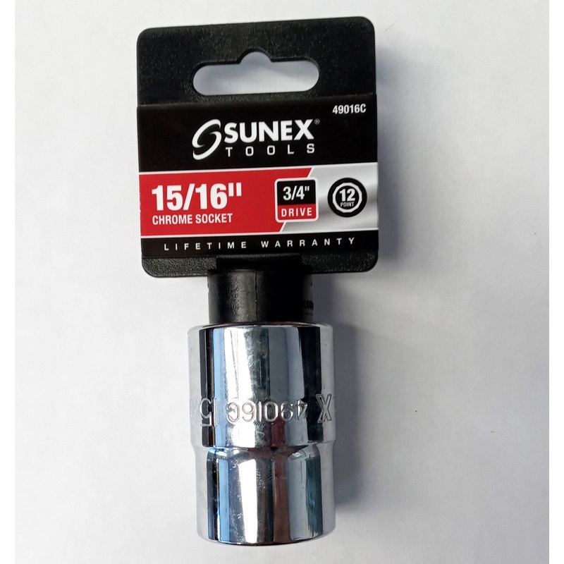 Sunex 49016C 3/4" Drive 15/16" Socket 12 Point