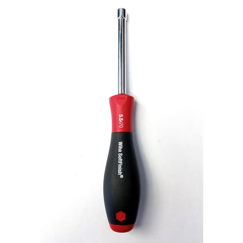 Wiha 34304 5.5mm Nut Driver Hollow Shaft with SoftFinish Handle Metric, Germany