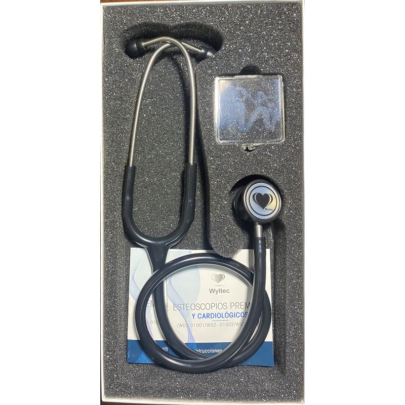 Wyltec W02-01002 Premium Stainless Steel Dual Head Pediatric Stethoscope (Black)