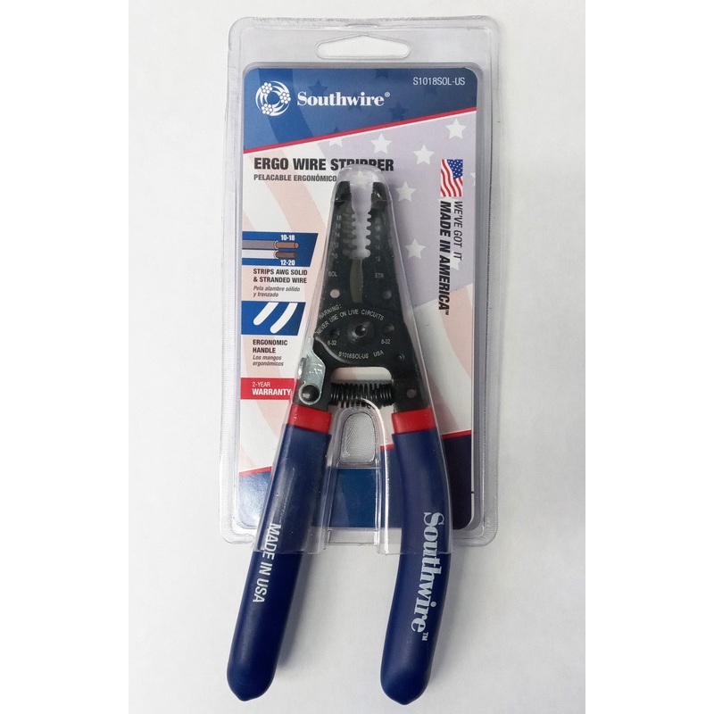 Southwire S1018SOL-US 10-18 AWG SOL & 12-20 AWG STR Ergo Wire Stripper USA