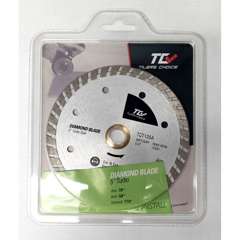 DTA TCT125A Tiler's Choice 5" Turbo Style Diamond Blade for Tile