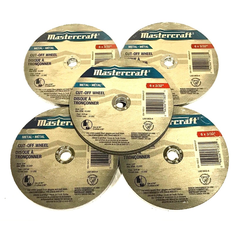 Mastercraft 913833 6" x 3/32" Metal Cut Off Wheel Disc 25 Pieces
