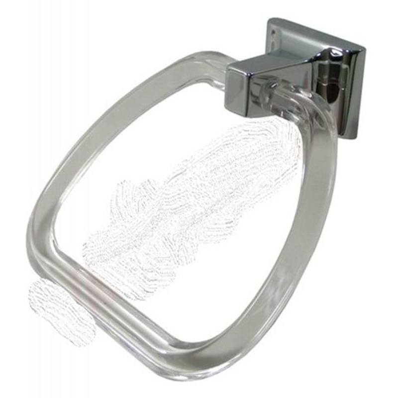 Taymor 01-9403 Sunglow Lucite Towel Ring Chrome