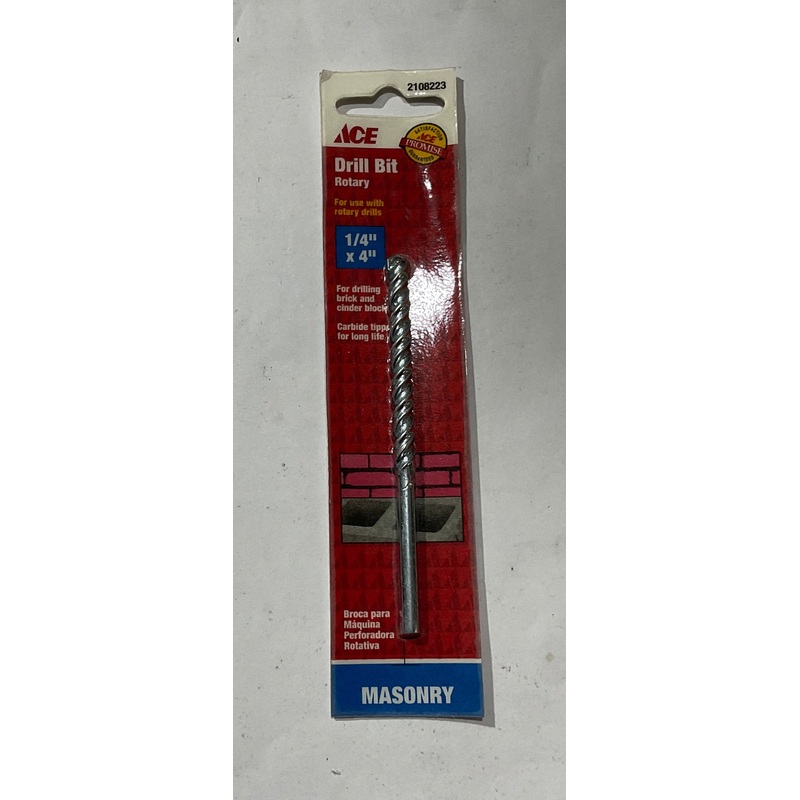 Ace 2108223 1/4"x 4" Carbide tipped Masonry drill bit