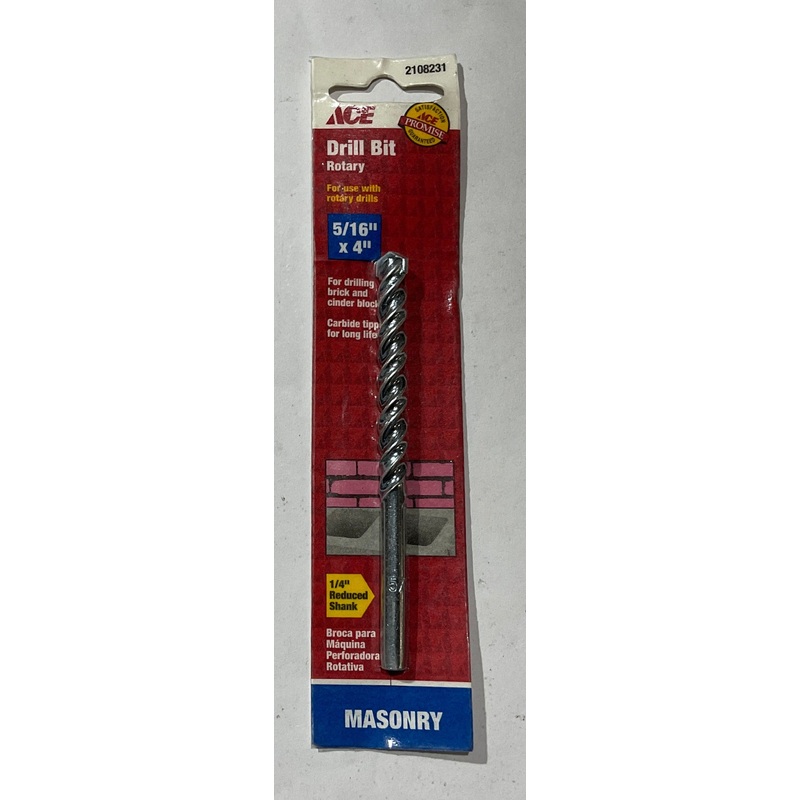 Ace 2108231 5/16" x 4" Carbide tipped Masonry drill bit #75