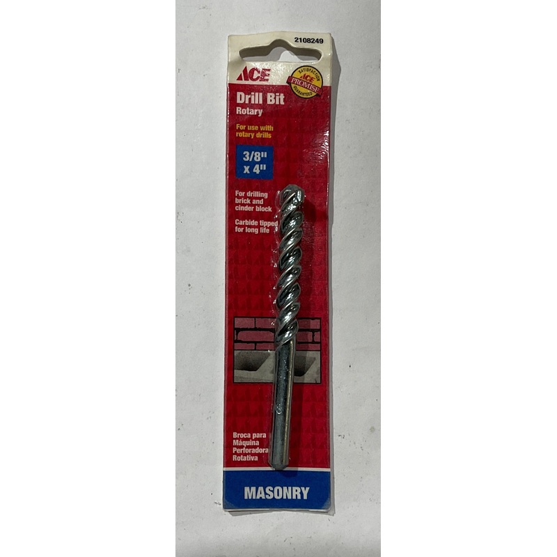 Ace 2108249 3/8" x 4" Carbide tip Masonry drill bit