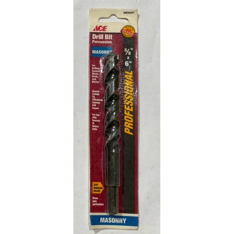 Ace ACE/24477 5/8" x 6" Carbide tip Masonry Percussion Masonry Drill Bit