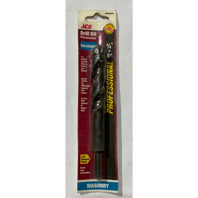 Ace ACE/24478 3/4" x 6" Carbide tipped Masonry percussion drill bit