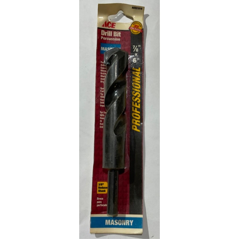Ace ACE21515 7/8" x 6" Masonry Percussion Carbide tipped drill bit