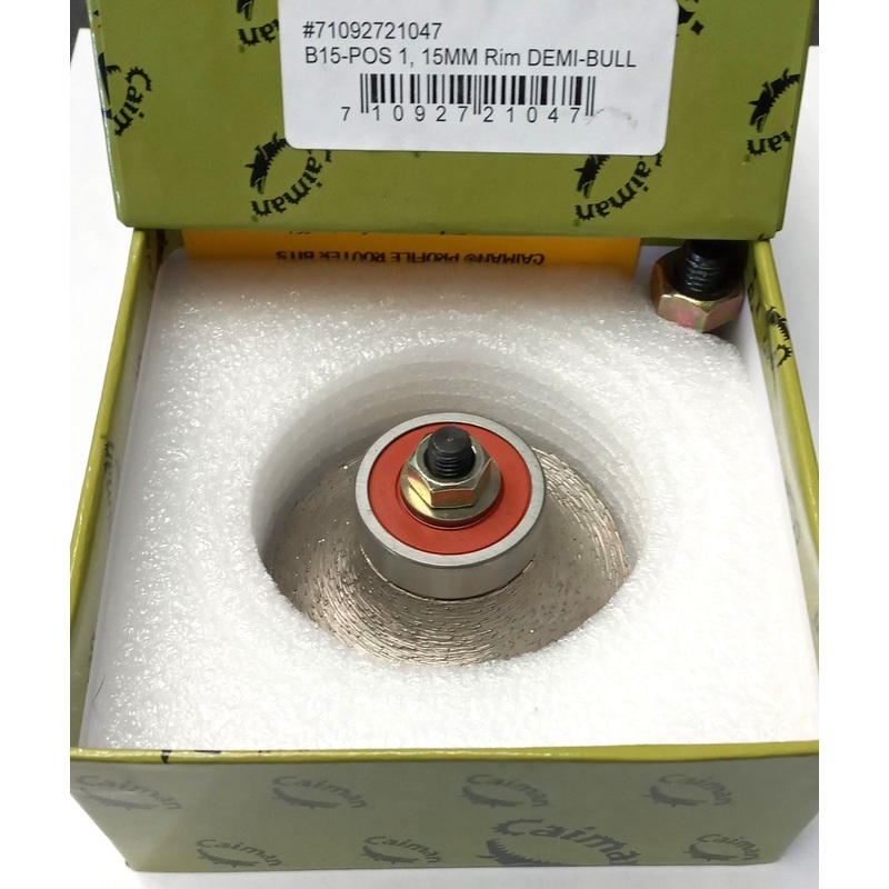 Caiman 21047 15mm Rim Diamond Demi-Bullnose Profile Wheel Shape B