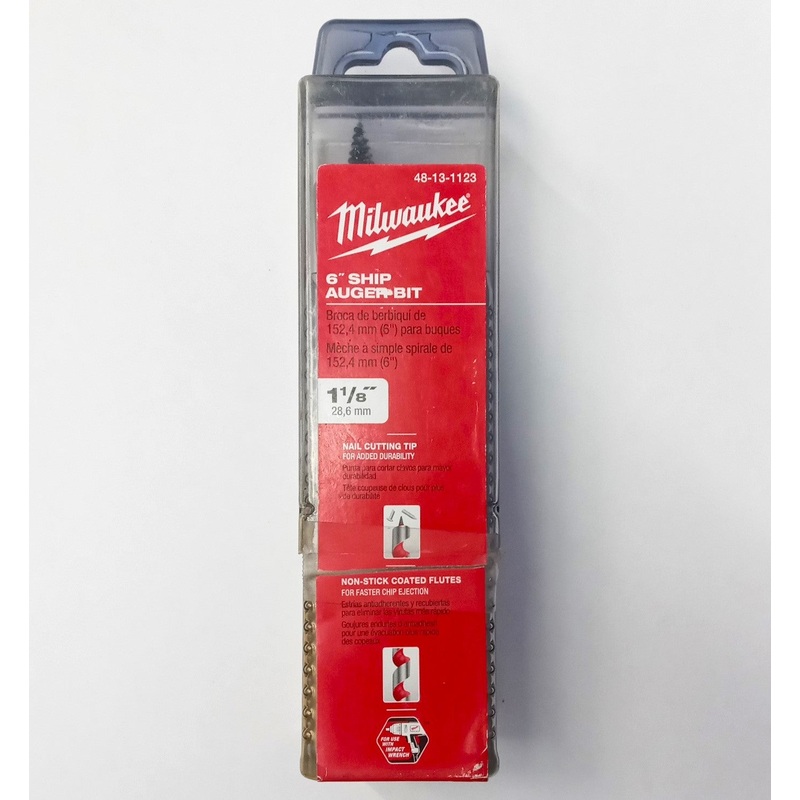 Milwaukee 48-13-1123 Ship Auger Bit 1-1/8" x 6" #HW