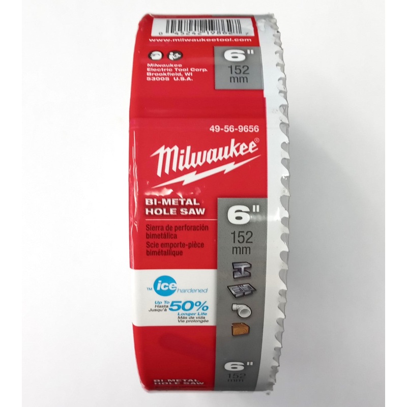 Milwaukee 49-56-9656 Ice Hardened 6" Bi-Metal Hole Saw USA #HW