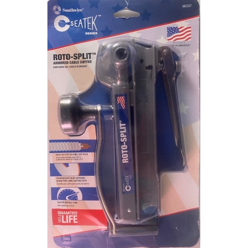 SOUTHWIRE MCCUT Seatek Roto-Split Armored Cable Wire Cutter Stripper USA