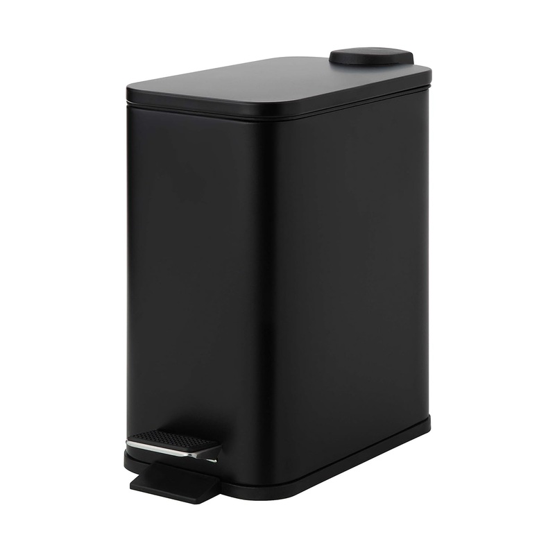 SunnyPoint JM-TCAN-BLK 5 Liter / 1.32 Gallon Trash Can with Plastic Inner Bucket