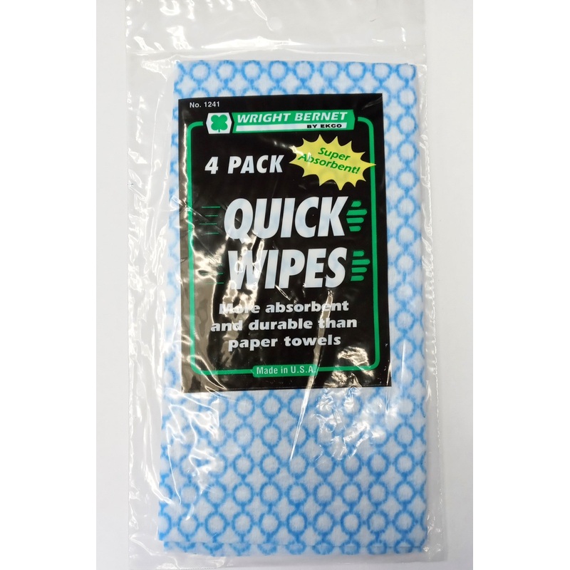 Wright Bernet 1241 13"x18" Super Absorbent Quick Wipes, USA Made