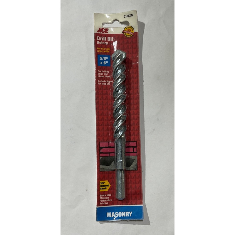 Ace 2108272 5/8" x 6" Rotary Carbide tipped Masonry drill bit