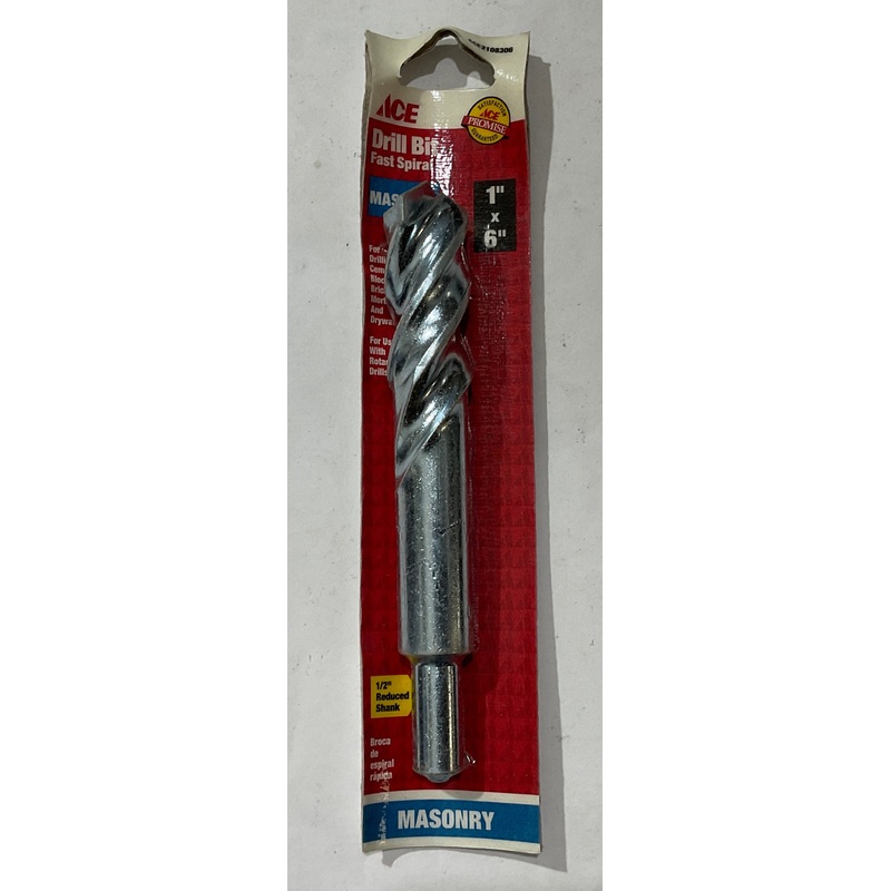 Ace 2108306 1" x 6" 1/2" reduced shank Masonry drill bit