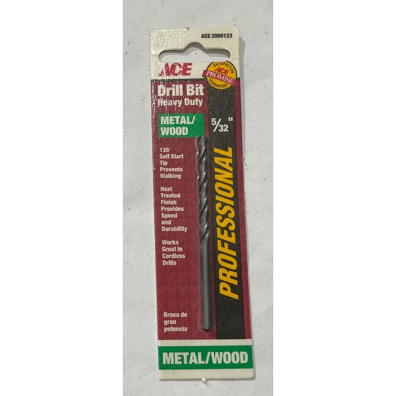Ace 5/32" Heavy Duty Drill Bits Black Oxide 2000123 USA