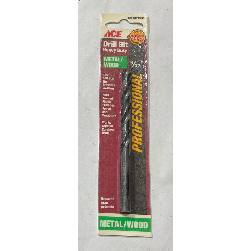 Ace 9/32" x 4" HD Drill Bit for Metal/Wood USA/China 2000362