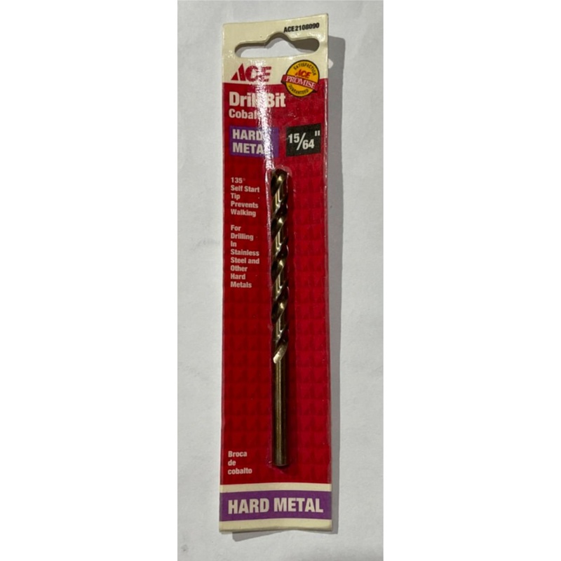 Ace ACE2108090 15/64" x 4" Cobalt Hard Metal Drill Bit USA