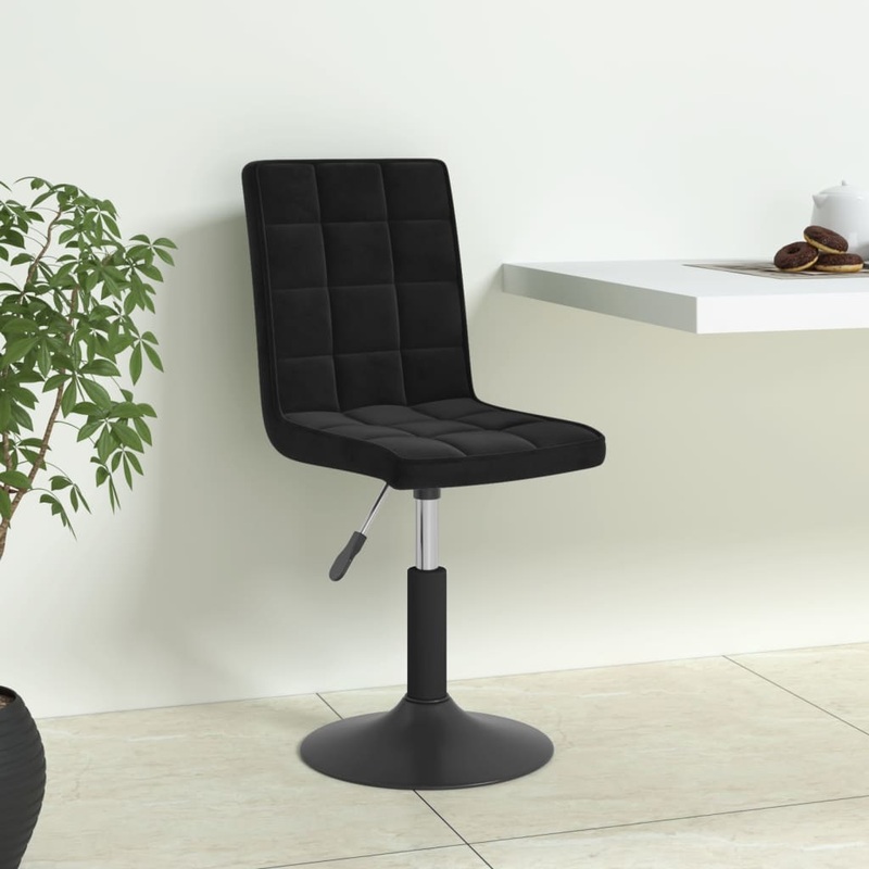 Chaises pivotantes  manger lot de 6 noir velours
